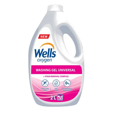 WELLS OXYGEN Żel do prania UNIWERSALNY 65 prań, 2 l