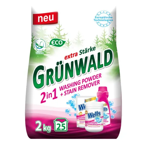 GRUNWALD Proszek do prania UNIWERSALNY 25 prań, 2 kg
