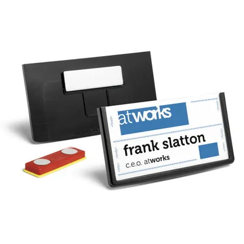 Durable Identyfikator Z Magnesem Frame 40 X 75 Mm Czarny 850401