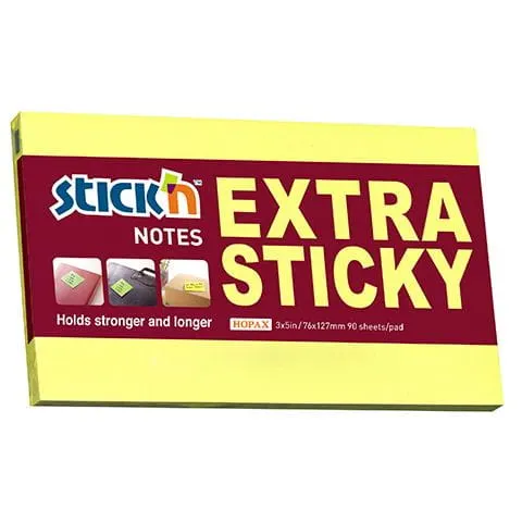 Hopax Notes Samoprzylepny Extra Sticky 76x127 Mm żółty pastelowy