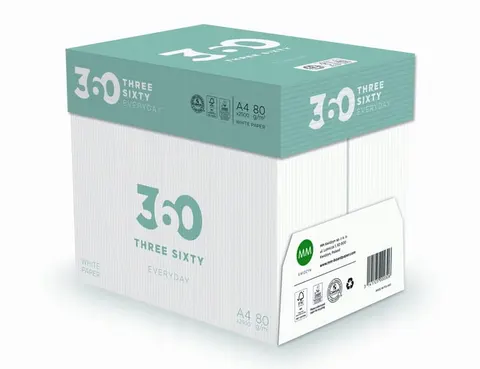 Papier Ksero 360 EVERYDAY A4 80g/m2 karton 5ryz