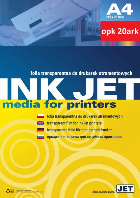 Argo Folia INKJET do drukarek atramentowych 100mic. op./20 szt.