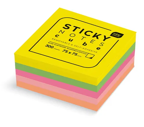 Interdruk Karteczki samoprzylepne 75x75mm NEON