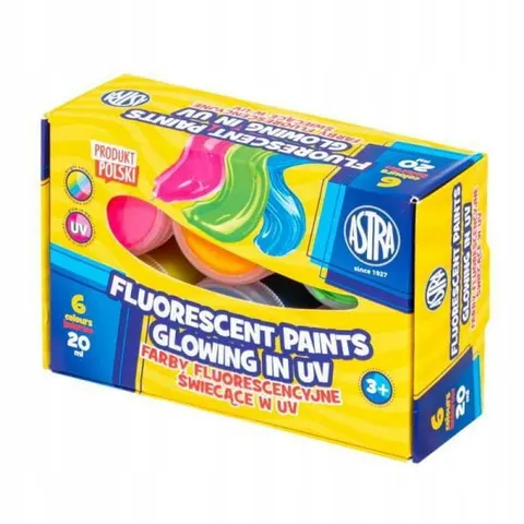 Farby fluorescencyjne 6kol ASTRA