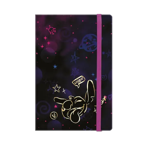 DISNEY GOLD - NOTES A5 / 80 K. LINIA Z GUMKĄ - WZÓR 1 - STITCH /12/