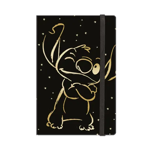 DISNEY GOLD - NOTES A5 /80 K. LINIA Z GUMKĄ - WZÓR 3 - STITCH /12/