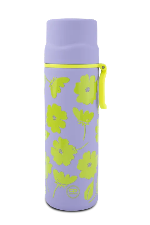 COOLPACK - VECTIS - BIDON METALOWY Z KUBECZKIEM - FLORES LILA