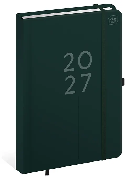 Kalendarz książkowy 2027 A5 384 strony dzienny Mat+UV Elegance Interdruk a1
