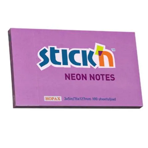 Hopax Notes Samoprzylepny 127x76 Mm Neon fioletowy