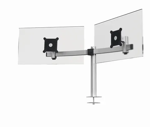 Durable Uchwyt PRO do 2 monitorów, mocowanie w otworze blatu