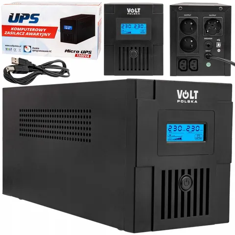 Zasilacz awaryjny Volt Micro UPS 1500 1500VA/900W 2 x 9Ah