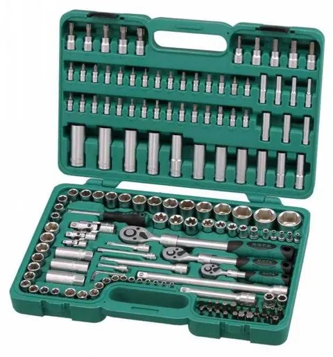 Zestaw kluczy nasadowych 1/4, 3/8 i 1/2" 155 el. Honiton