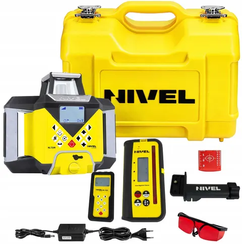 Nivel System NL720R DIGITAL NIWELATOR LASEROWY CZERWONY z czujnikiem cyfrowym, spadki manualne