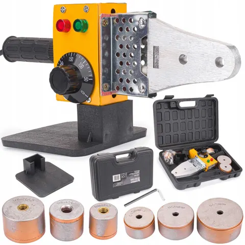 POLIFUZYJNA ZGRZEWARKA DO RUR PCV PP 1500W 6-MATRYC 20-63MM POWERMAT