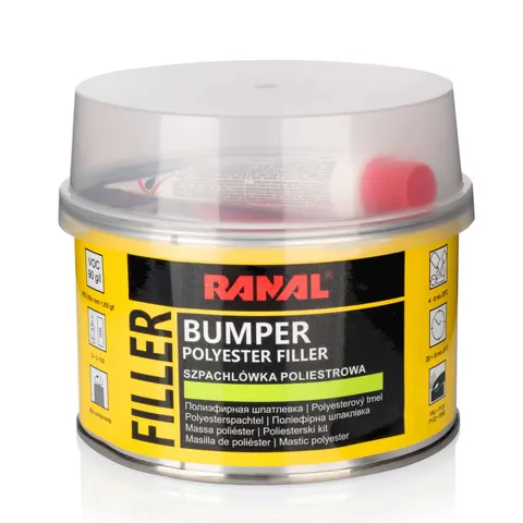 SZPACHLÓWKA DO PLASTIKU BUMPER FILLER 0,5KG KOMPLET RANAL