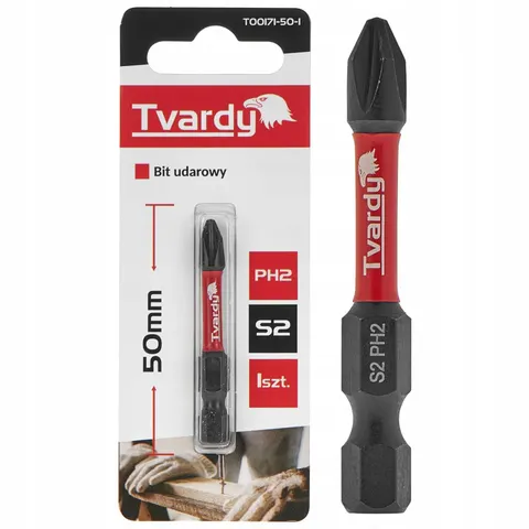 BIT UDAROWY GROT 25mm PZ1 STAL S2 KOŃCÓWKA DO WKRĘTARKI TVARDY