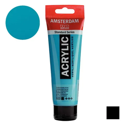 Farba akrylowa Amsterdam Talens 120 ml 522 Turquoise Blue
