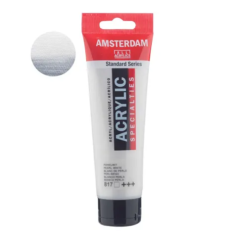 Farba akrylowa Talens Amsterdam Standard Acrylics Pearl White 817 120ml