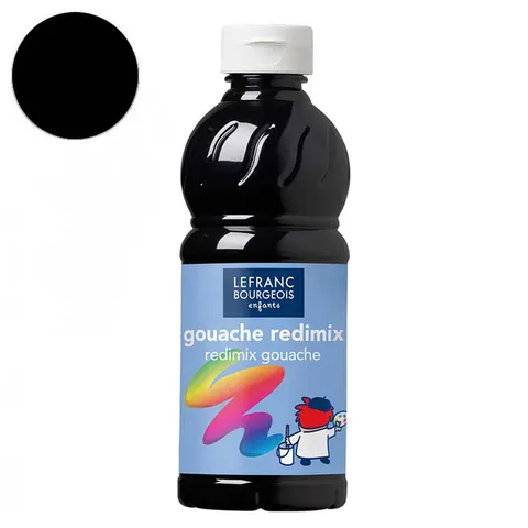 Farba plakatowa L&B Gouache Redimix 500 ml - 265 Black
