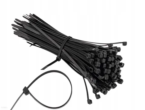 Opaski zaciskowe 300x4,8mm czarne 100szt Geko