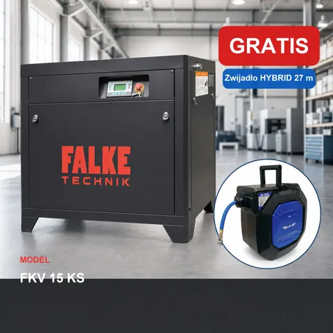Kompresor Śrubowy Sprężarka Śrubowa FALKE FKV 15 KS + GRATIS