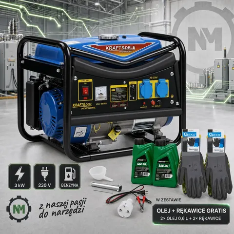 Agregat prądotwórczy 3000W 12/230V KD141 KRAFT&DELE + GRATIS