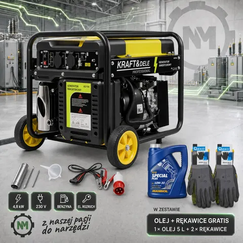 Agregat inwertorowy 4,8kW / 230V KD194 KRAFT&DELE + GRATIS