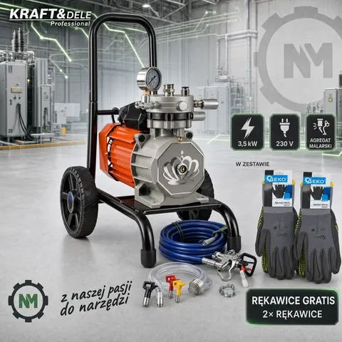 Agregat malarski 3500W 19L/min + akcesoria KD2178 KRAFT&DELE + GRATIS