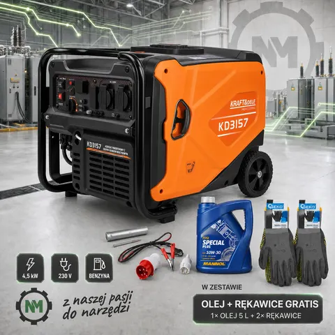 Agregat inwertorowy 4,5kW 230V KD3157 KRAFT&DELE + GRATIS