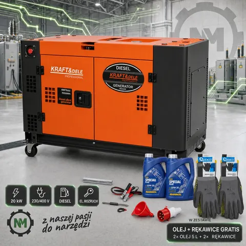 Agregat prądotwórczy 20kW 230/400V KD3246 KRAFT&DELE + GRATIS