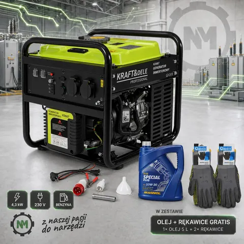 Agregat prądotwórczy inwertorowy 4kW / 4,3kW KD687 KRAFT&DELE + GRATIS
