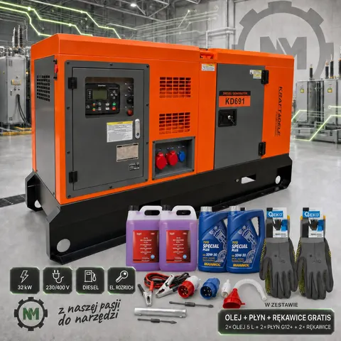 Agregat prądotwórczy 30/32kW 380V KD691 KRAFT&DELE + GRATIS