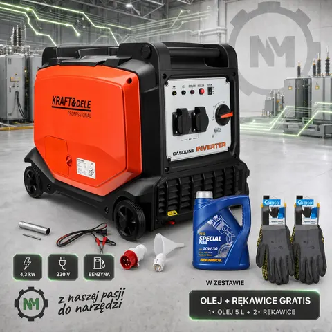 Agregat inwertorowy 230V 4,3kW KD698 KRAFT&DELE + GRATIS