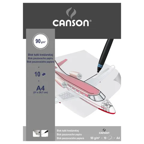 Kalka kreślarska Blok A4 90g/10ark Canson