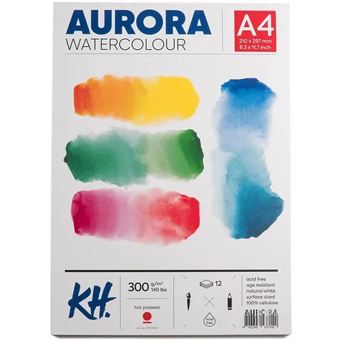 Blok do akwareli Aurora hot pressed - A4, 300 g, 12 ark.