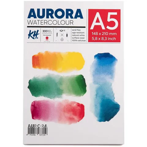 Blok do akwareli Aurora hot pressed - A5, 300 g, 12 ark.
