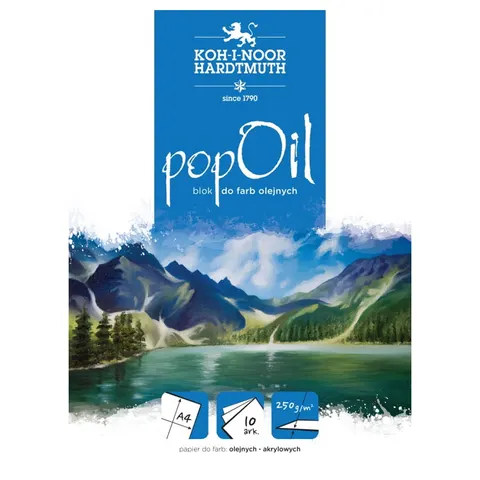 Blok do farb olejnych Koh-I-Noor popOil - A4, 250 g, 10 ark.