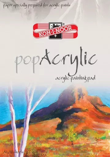 Blok do farb akrylowych A4 Koh i Noor 400g 10 akruszy Pop Acrylic