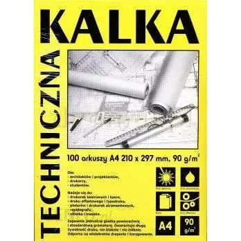 Kalka kreślarska A4 100ark. 90gr. DA4901 KOH-I-NOOR