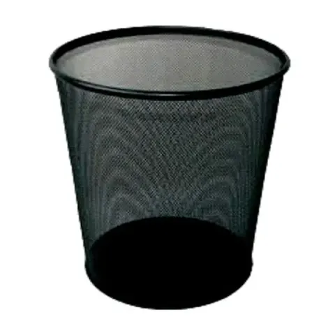 Kosz na śmieci okrągły 29,5cm siatka TRES czarny /SKO295/CZ/