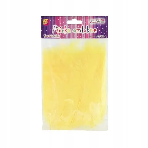 PIÓRKA 10-12cm JASNOŻÓŁTE 50szt.