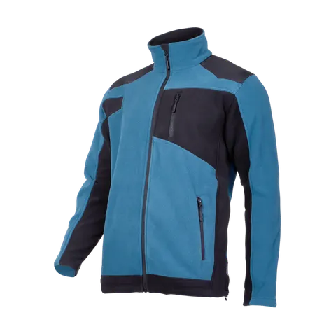 Bluza polarowa ze wzmocnieniami turkusowa L40114 S