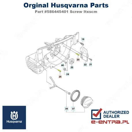 Śruba karteru pilarki Husqvarna