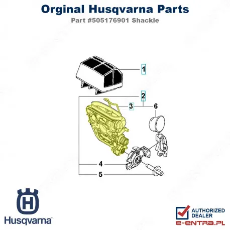 Klamra pilarki Husqvarna, 555, 560XP, 562XP, 505176901