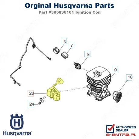 Moduł zapłonowy dmuchawy Husqvarna 125 BVX