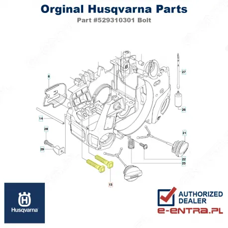 Śruba pilarki Husqvarna