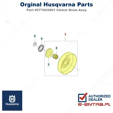 Bęben sprzęgła pilarki Husqvarna, 565, 572 XP /XPG 577603801