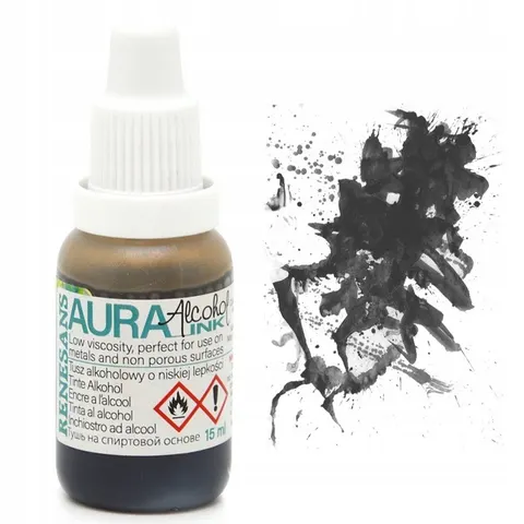 Tusz alkoholowy Aura Renesans 15 ml - 190 Czerń