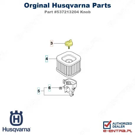 Pokrętło pilarki Husqvarna