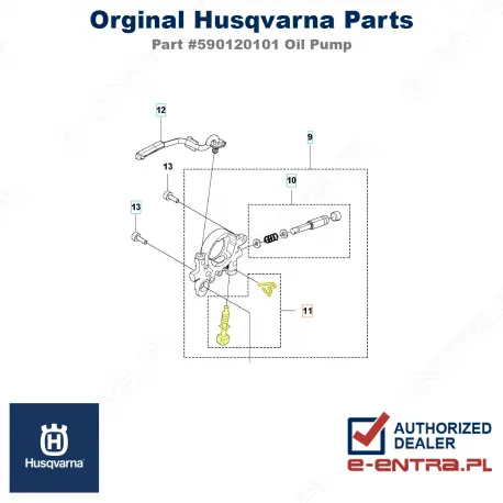 Pompa olejowa pilarki Husqvarna
